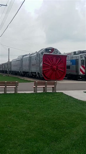 Union Pacific Steam Powered Rotary and Metra Highliner at the Illinois Railway Museum Union, IL