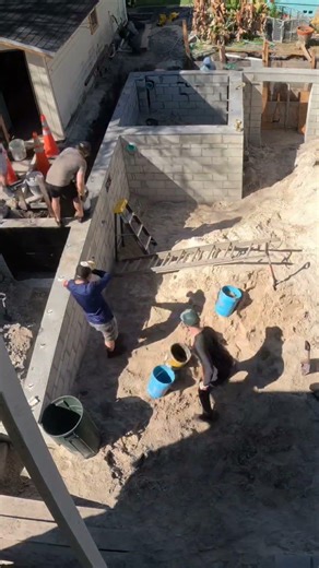 backfilling by hand, sore arms, hands, legs, and BACKS! #construction #concrete #backfilling