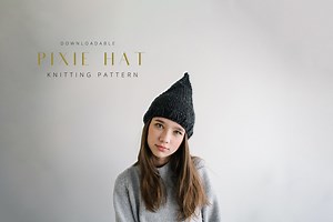 Pixie Elf Hat Knitting Pattern: Beginner Bulky Yarn Toque (PDF Pattern) - Etsy UK