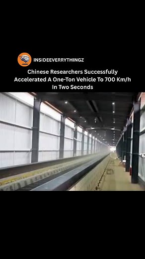 Explore l Learn l Facts on Instagram: "Chinese researchers reportedly demonstrated an extreme acceleration experiment where a one-ton vehicle was pushed to an astonishing 700 km/h in just two seconds, showcasing breakthroughs in propulsion, materials, and energy-transfer technology. Such tests are typically conducted on specialized tracks using advanced linear motors or electromagnetic systems, similar to those explored for high-speed transport and aerospace research. The achievement highlights 
