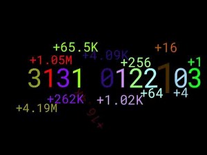 0 to 1.1 Trillion in Base 4 with Sound Effects