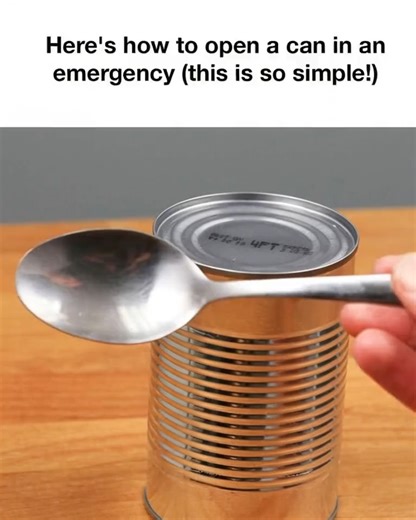 Here's how to open a can in an emergency (this is so simple!). Full article ⤵ | Creative Arts