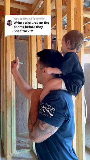 11K views · 397 reactions | 830_Reply to if you are building a house, this is your sign to write scripture in it 凉 #hunterandd | Hunter & Deivin | Facebook