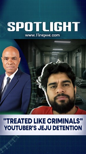 #Spotlight: Indian YouTuber Claims Criminal-Like Detention in South Korea's Jeju, China An Indian content creator named Sachin Awasthi claimed in an Instagram post that immigration authorities detained him in both South Korea and China while he was travelling with his wife. Awasthi Shared posted video on Instagram and shared a video narrating the ordeal where he and his wife were detained for 38 hours on Jeju Island, South Korea. The couple was denied entry on arrival and was taken to the detent