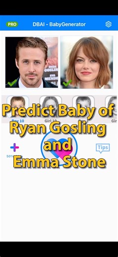 Predict Baby of Ryan Gosling and Emma Stone #lalaland #babygenerator #ryangosling #emmastone #viral