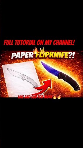 I Made a Flip Knife From Paper 😳