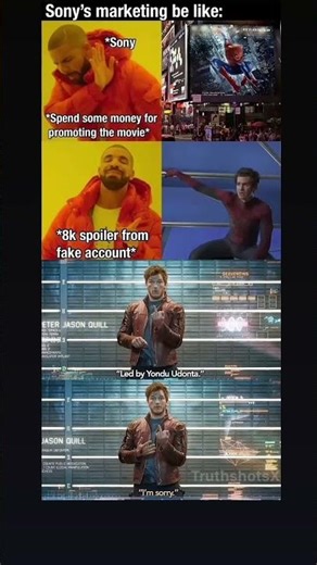 Sony’s Marketing Strategy Be Like 😂 | 8K Spoiler Promotion Meme | Spider-Man Funny Edit#shorts