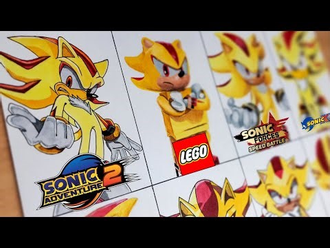 Drawing SUPER SHADOW in Different Styles | Sonic The Hedgehog