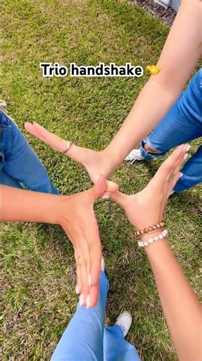 SECRET TRIO HANDSHAKE! 👀🤝✨ | Triple Charm #Shorts