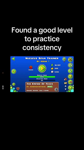 When you spam/alternate, try to keep 15 cps or you go all over the place! #gd #geometrydash #spam #fyp #fypシ