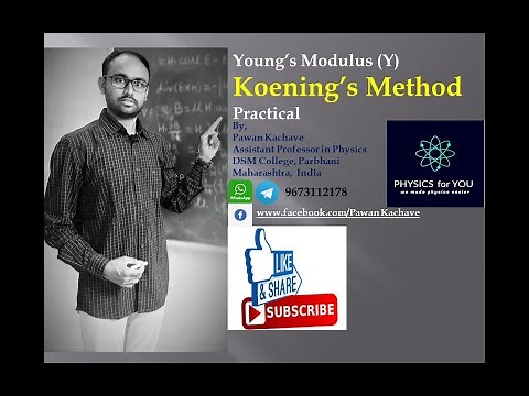 Young's Modulus by Koening's Method (Lab Experiment)