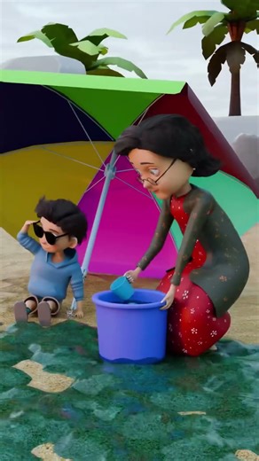 Tim’s Fake Beach Adventure! 🌊😂 | #shorts #funny