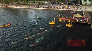 Some 460 U.S. and international participants competed in waters off the #FloridaKeys Saturday during the Swim for Alligator Lighthouse, an annual open-water challenge in #Islamorada. St. Pete Beach, Florida, resident Michael Schultz, 30, emerged from the Atlantic as the top individual swimmer with a time of one hour, 25 minutes and 48 seconds. Top female finisher Brooke Bennett, 39, an Olympic gold medalist from Clearwater, Florida, completed the race in 1:28:59. The event was conceived to raise