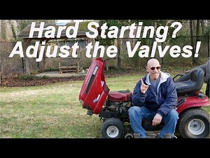 Engine Valve adjustment - Lawn Tractor- How to- Fixes the problem- Starts and runs great now!