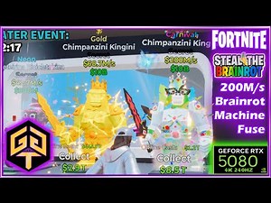 Fortnite Steal the Brainrot Machine Win Carnival Chimpanzini Watermelonini Kingini After Admin Abuse