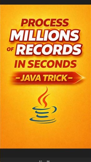 Process Millions of Records in Seconds #trending #viralshorts #viralvideo #java