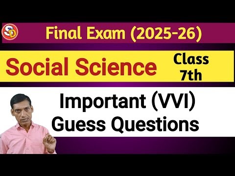 Social Science Class 7th VVI important questions #saraswatishishuvidyamandir