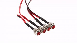 Keenso Led Indicator Light 12v, 4Pcs 8mm LED Indicator Light 12V Red Waterproof Dash Warning Light 12v Automotive Led Indicator Light Red for Cars Van Trucks Boats(Red)