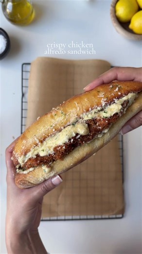 Crispy Chicken Alfredo Sandwich Recipe