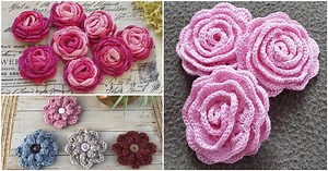 Variety of Flower Appliques Free Crochet Patterns