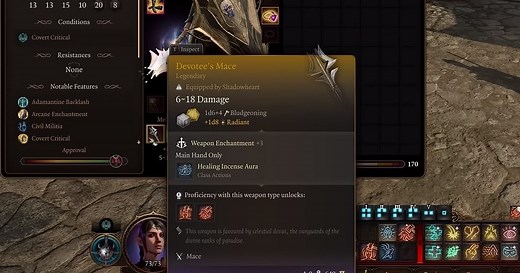 Baldur's Gate 3 Divine Intervention Mace Weapon: What Does Arm Thy Servant Do?