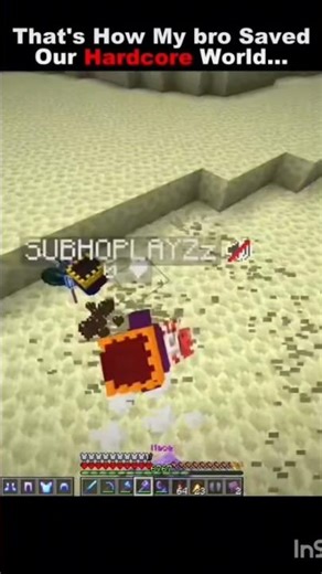 This Is How My Friend Saved Our Hardcore WORLD #minecraft #viralshorts