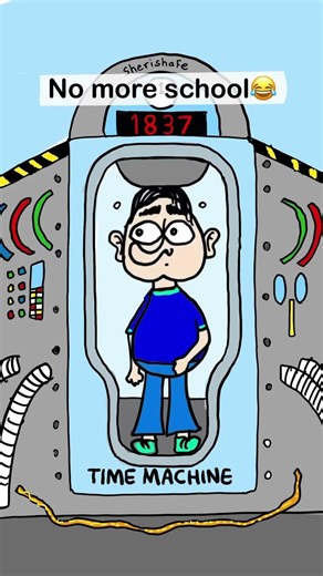 Backbenchers use Time Machine.!😂 #animarion #reel #funny #humor #animationart