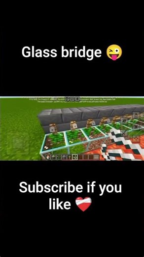 Glass bridge tutorial 🌟 #minecraft #monitization #gaming #zylox