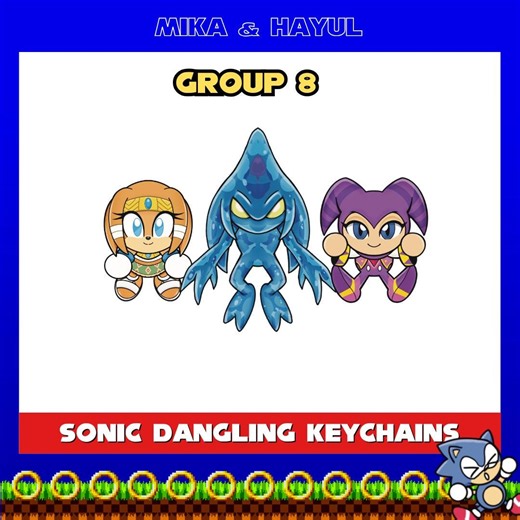 Sonic and Friends Dangling Acrylic Keychain: Tikal, Chaos, Nights - Etsy Canada