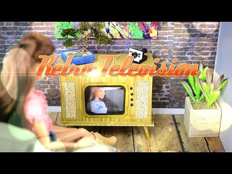 DIY - How to make: Working Doll VINTAGE Television - Handmade - Crafts