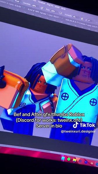 Before and After Roblox GFX Designs