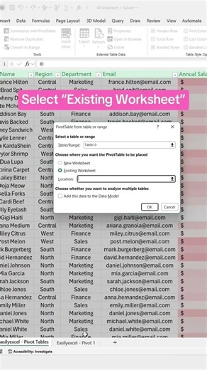Pivot table Excel tutoring formula hacks ‪@excelisfun‬ #excel #xlp #shorts #vlookup #pivottable