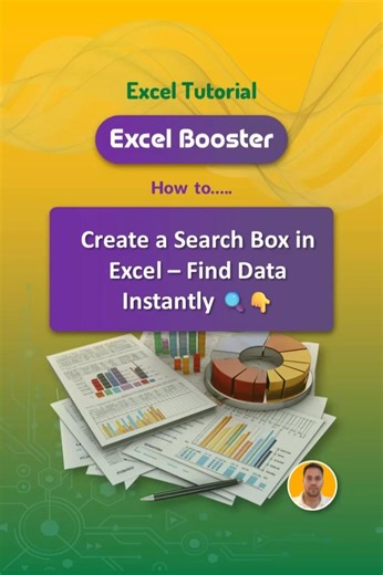 How to Create a Search Box in Excel – Find Data Instantly 🔍👇 #excel #shorts #exceltips #exceltricks