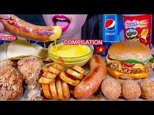 BEST OF STELLA ASMR FAST FOOD COMPILATION PART 1 MUKBANG MASSIVE Eating Sounds