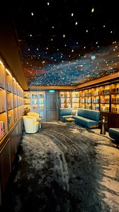45K views · 620 reactions | One of Silver Ray’s best-kept secrets lives just beyond the Observation Lounge. A hidden library without windows, where soft loungers, shelves of books, and a starlit ceiling create a place meant for quiet moments, no matter the time of day. | Silversea | Facebook