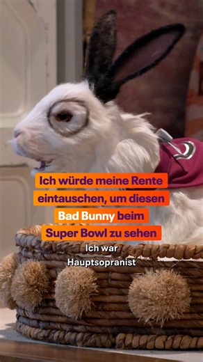 Unser baddest Bunny bereitet uns auf die Halbzeitshow vor.