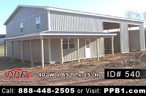 540 - Pole Barn With Custom Second Floor & Stairs 40x64x15 - Pioneer Pole Buildings, Inc.