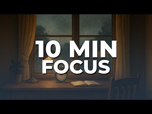 10 Minute Study Timer with Rain Sounds & Ambient Sounds | Study Focus