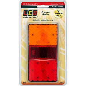 LED Autolamps 12/24V LED Stop/Tail/Indicator Lamp With Reflex Reflector Blister Pack 1 pce - 150ARM