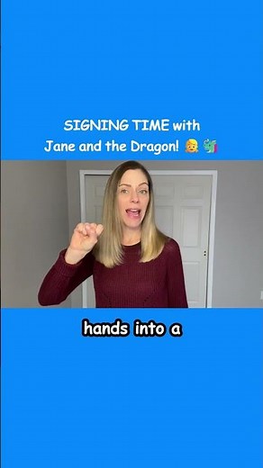 SIGNING TIME! with Jane and the Dragon! 👧🐲🤟 #learnasl #americansignlanguage #dragon #shorts