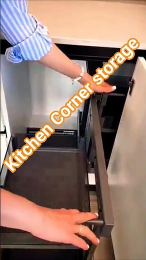 Modular kitchen Corner Storage Solution ! Maximise your Kitchen Organization's #shorts #shortsfeed