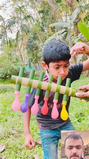 Wow amazing design six balloon & bamboo pops toy #diy #art