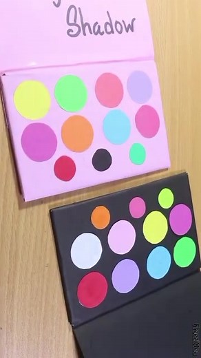 DIY Paper Makeup Eyeshadow Palette Crafting