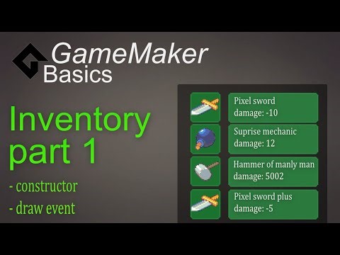 Inventory system to park your gear [GameMaker]