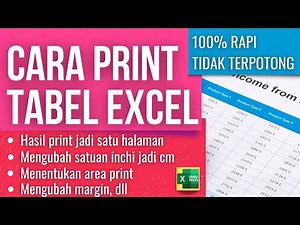 Cara Mudah Print Tabel Excel Agar 100% Rapi Tidak Terpotong