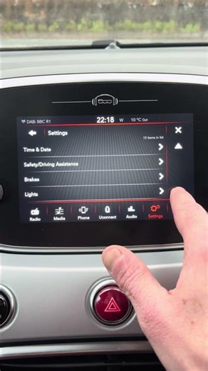 Fiat 500x - how to factory reset / restore default settings