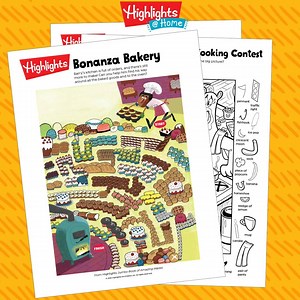 Ready for a second helping of Highlights@Home? Head over to bit.ly/CookingBONUS to see what free puzzles and printables we’ve cooked up for this week's BONUS pack! 😋 | Highlights for Children