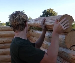 52 reactions | Building a Log Cabin, Cutting Windows & Door Openings With Hand Tools | Perfection Cabin | Facebook