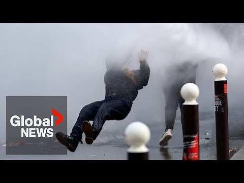 May Day: Protesters, police clash in Paris during violent pension reform demonstrations | FULL