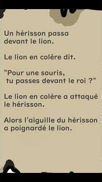 Lion et hérisson - Huhito Fables-Version française Vol.25 #Français #Fable